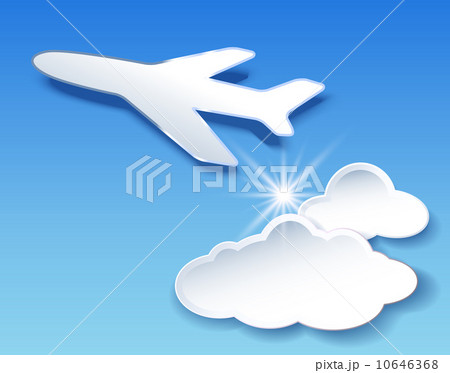 Airplane and clouds sky 10646368