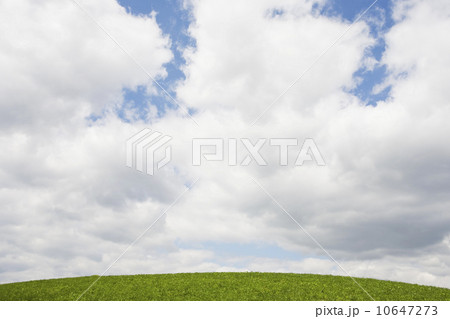 USA, New Jersey, Clouds and lawn 10647273