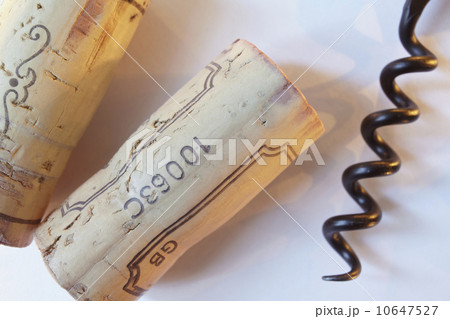 Two wine corks and corkscrew 10647527