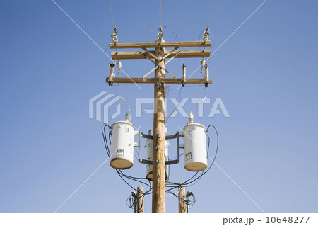 Power lines and transformer 10648277