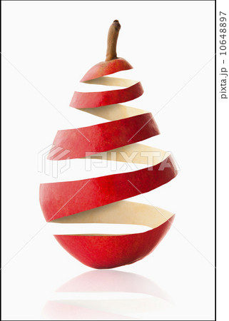 Pear peel in pear shape, studio shot Pear peel in pear shape, studio shot 10648897