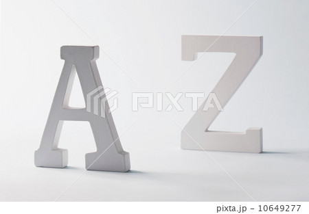 Studio shot of A and Z letters 10649277