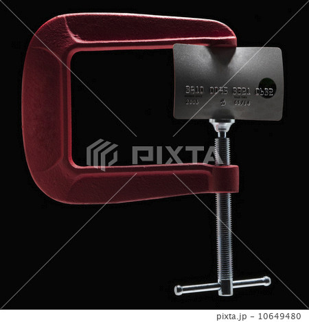 Credit card in a clamp Credit card in a clamp 10649480