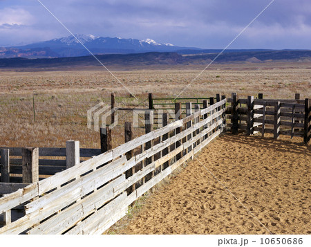 USA, Utah, Wooden fence on ranch 10650686