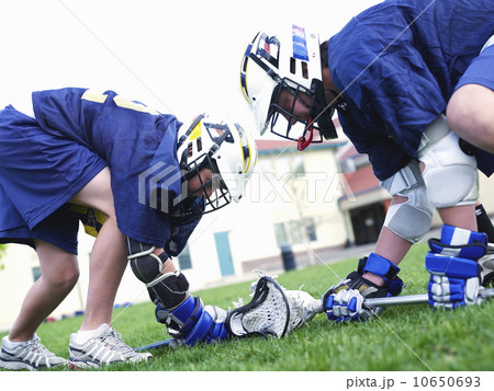 Lacrosse players in field 10650693