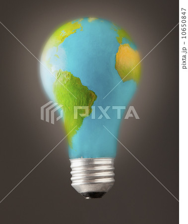 Earth lightbulb in studio Earth lightbulb in studio 10650847