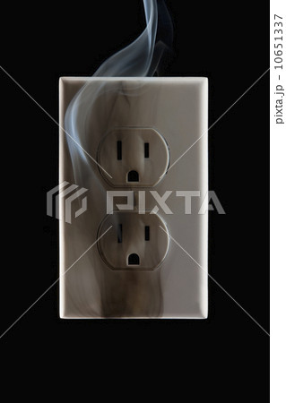 Smoke emanating from an electrical outlet 10651337