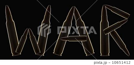 Word "war" written with bullets Word "war" written with bullets 10651412