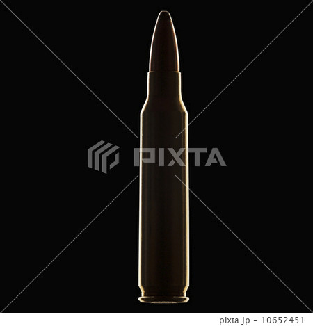 Single bullet on black background, close-up Single bullet on black background, close-up 10652451