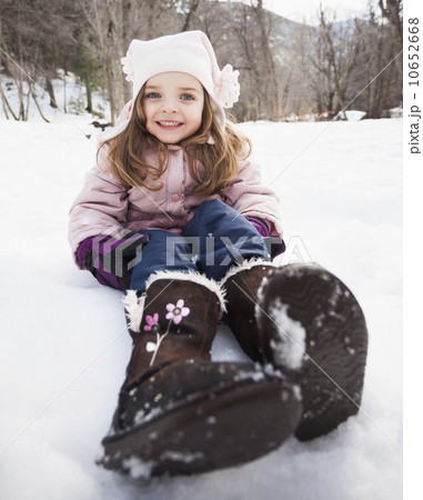 Portrait of Girl (2-3) toothy smiling to camera 10652668