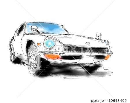 スポーツカーのイラスト 水彩風のイラスト素材 [10653496] - PIXTA