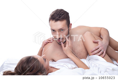 Hot man posing at camera while caressing his lover 10655023