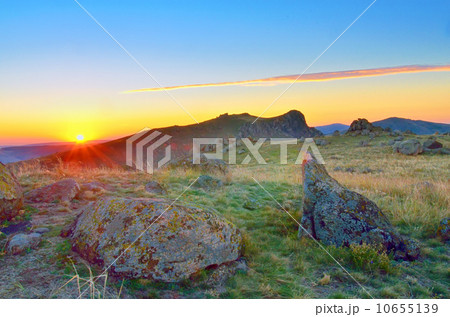 Sunset over Dobrogea hills 10655139