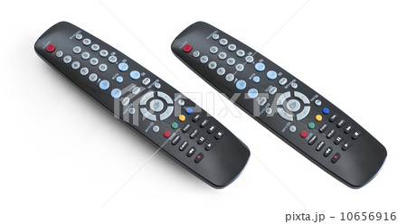 TV set remote control isolated on white with clipping path inclu 10656916
