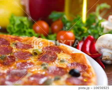 pizza with salami pizza with salami 10656925