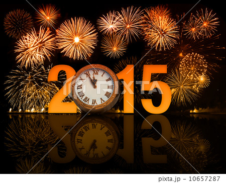 2015 year celebration icon with fireworks 2015 year celebration icon with fireworks 10657287