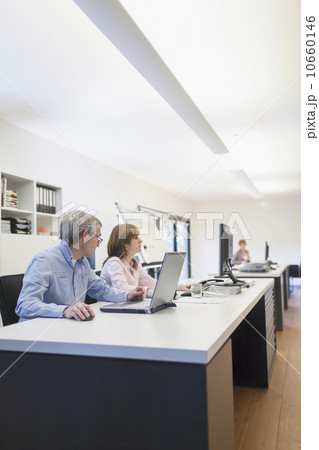 Employees of design agency at work 10660146