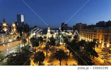 Cityscape with Plaza de Armas Mayor at night 10660296