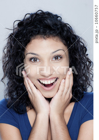 Portrait of teenage girl (16-17), studio shot Portrait of teenage girl (16-17), studio shot 10660757