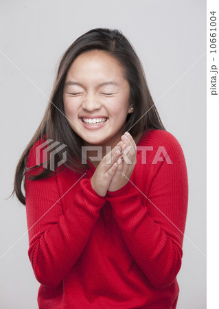Portrait of happy teenage girl (16-17) Portrait of happy teenage girl (16-17) 10661004