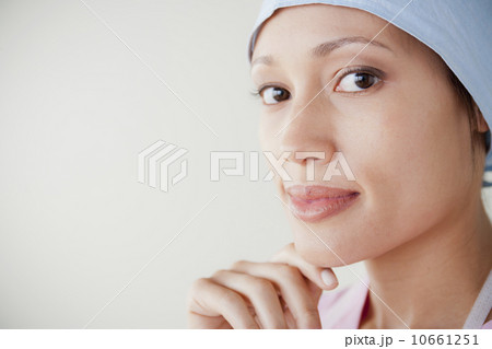 Portrait of doctor wearing surgical mask Portrait of doctor wearing surgical mask 10661251