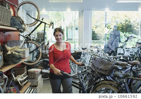 Business owner in bicycle store 10661592