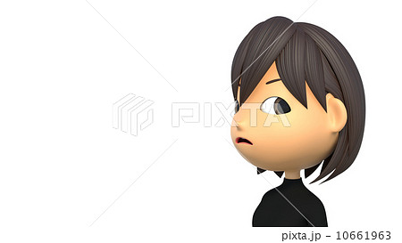 怒っている女性の表情 10661963