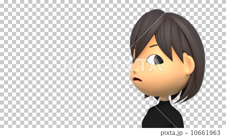 怒っている女性の表情 10661963