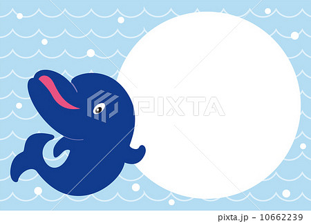 海の上を飛び跳ねるイルカのポストカードフォトフレーム 10662239