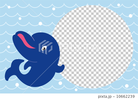 海の上を飛び跳ねるイルカのポストカードフォトフレーム 10662239