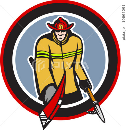 Fireman Carry Axe Hook Pike Pole Circle 10665091