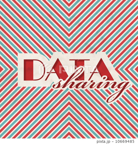 Data Sharing Concept on Striped Background. 10669485