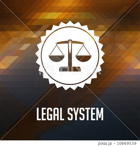 Legal System Concept on Triangle Background. 10669539