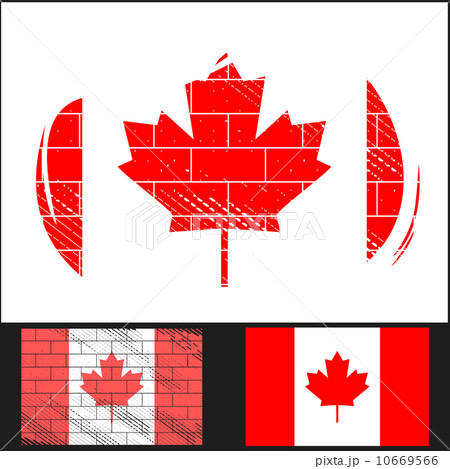 Scratched flag of Canada 10669566