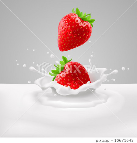 Strawberries with milk Strawberries with milk 10671645