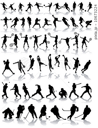 Sportsmen Silhouettes Sportsmen Silhouettes 10673224