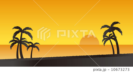 南国の夕日 10673273