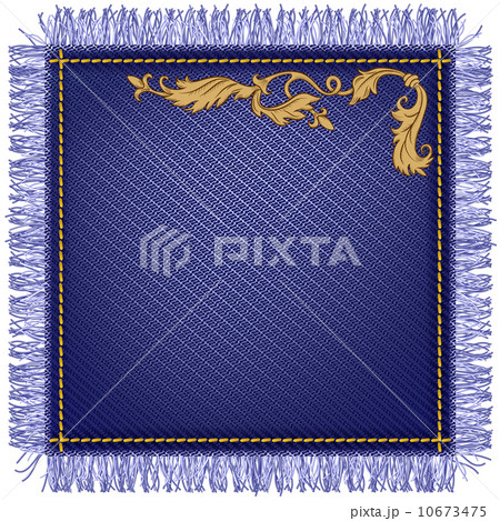 Jeans fabric with fringe 10673475