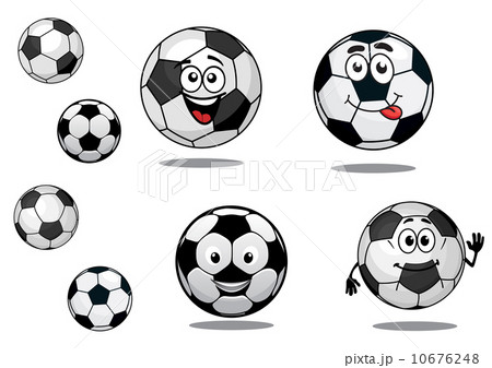 Cartoon soccer or football balls 10676248