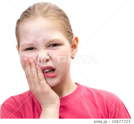 The girl isolated on white. Emotions. 10677725
