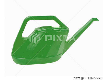 Green watering can isolated on white background. Green watering can isolated on white background. 10677775