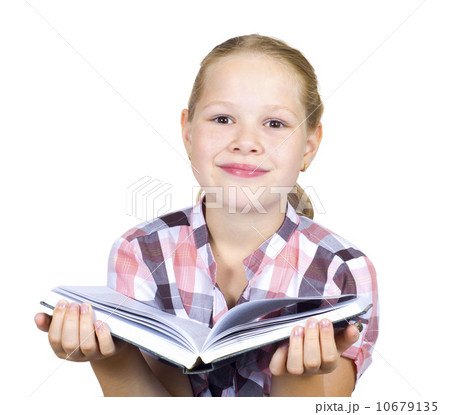 little girl with book 10679135