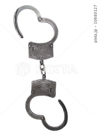 handcuffs isolated on white background handcuffs isolated on white background 10680127