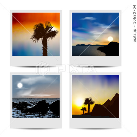 Set photo frames with beaches Set photo frames with beaches 10680704
