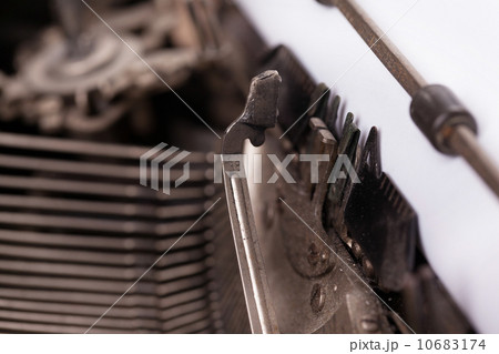 Close-up of an old retro typewriter with paper Close-up of an old retro typewriter with paper 10683174