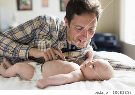 Father playing with baby boy (2-5 months) Father playing with baby boy (2-5 months) 10683855