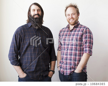 Two bearded males posing together Two bearded males posing together 10684365