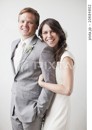 Studio shot, Portrait of married couple 10684802