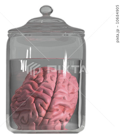 Studio shot of brain in decanter 10684905