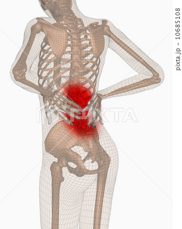 Digitally generated image of human representation feeling pain 10685108